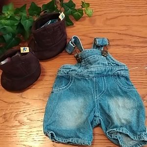 🧸 3/ $20 🧸 Build-A-Bear Cowboy Overalls Outfit